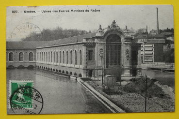 Ansichtskarte AK Genf / Kraftwerk / 1910 / Gebäudeansicht – Architektur